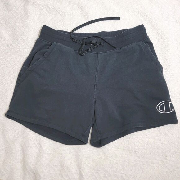 Champion Pants - Champion Black Fleece Drawstring Shorts With Pockets Size S